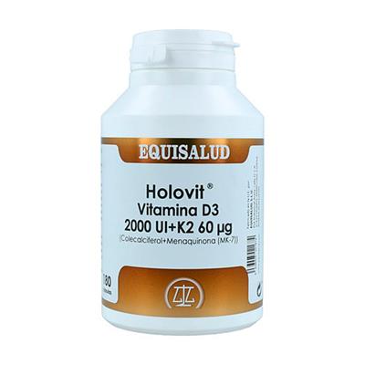 Holovit Vitamina D3 2.000 Ui K2 (Colecalciferol+Menaquinona (Mk-7) 180caps EQUISALUD