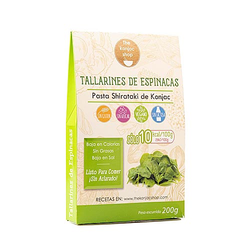 Tallarines de espinacas 200g KONJAC