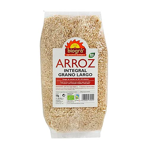 Arroz integral largo BIO 1Kg BIOGRA