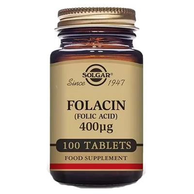Folacin(Ácido Fólico) 400mcg 100comp SOLGAR