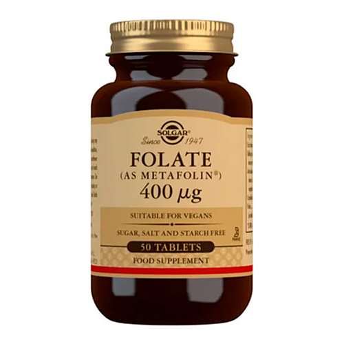 Folato (Como Metafolin) 400mcg 50comp SOLGAR