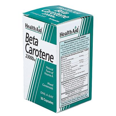 Betacaroteno natural 23.000UI 30caps HEALTHAID