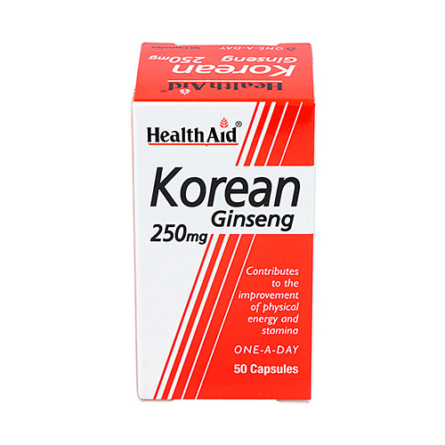Ginseng coreano (Panax ginseng) 250mg 50caps HEALTHAID
