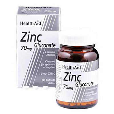 Gluconato de zinc 70mg 90comp HEALTHAID