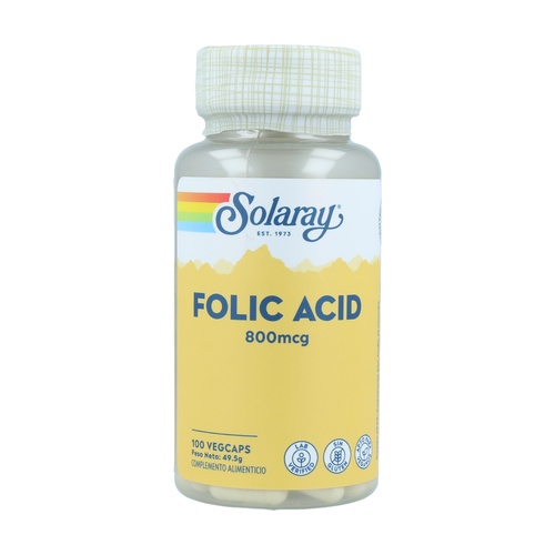 Acido fólico 800mg 100caps SOLARAY