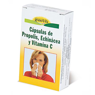 Cápsulas de Própolis, Echinacea y Vit C 30cáp 250mg GRANOVITA