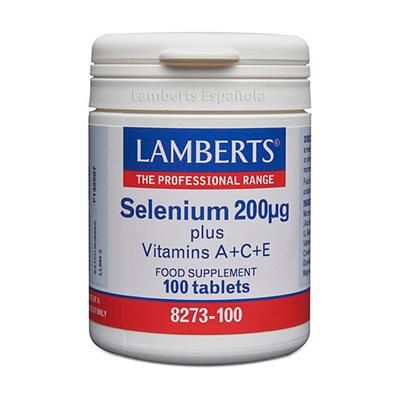 Selenio 200µg+Vitaminas A+C+E 100tabl LAMBERTS