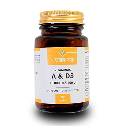 Vitaminas A&D3 250 perlas NATUREMOST