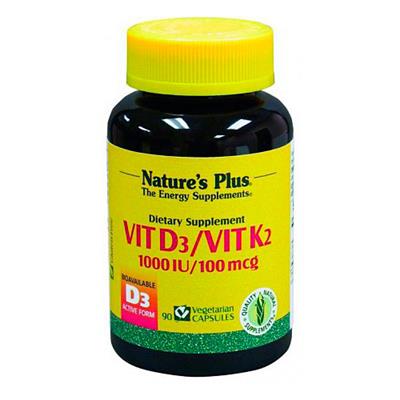 Vitamina D3/vitamina K2 90caps NATURES PLUS