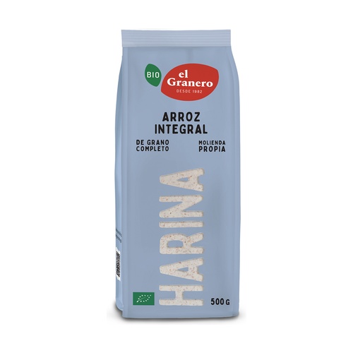 Harina de arroz integral sin gluten BIO 500g EL GRANERO INTEGRAL