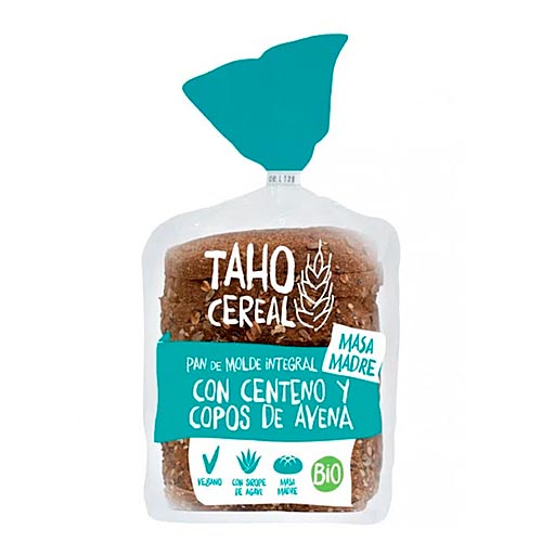 Pan de molde con centeno y avena con masa madre BIO 400g TAHO CEREAL
