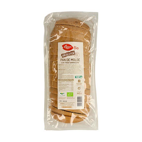 Pan de molde con trigo sarraceno sin gluten BIO 445g EL GRANERO INTEGRAL