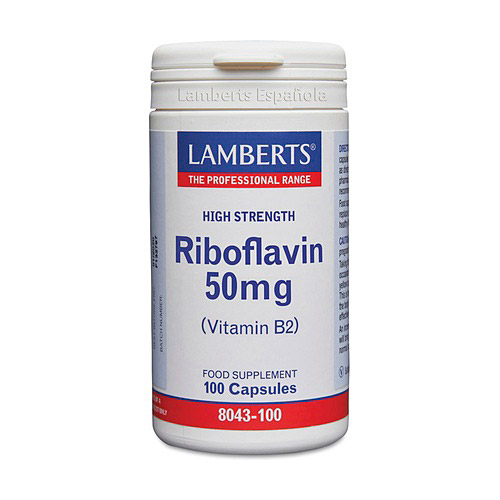 Riboflavina 50mg (Vit B2) 100caps LAMBERTS