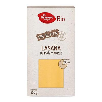Láminas de lasaña sin gluten BIO 250g EL GRANERO INTEGRAL
