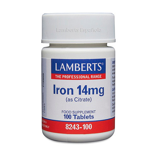 Hierro 14mg 100tabl LAMBERTS
