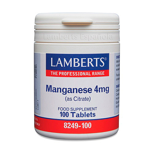 Manganeso 4mg 100tabl LAMBERTS