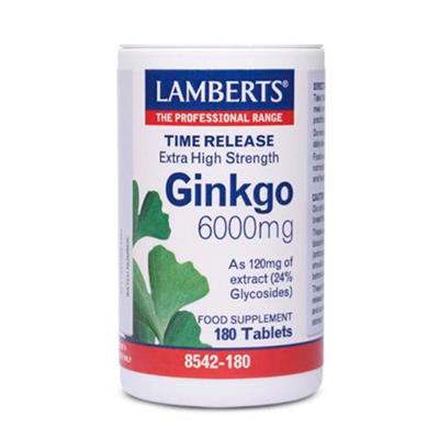 Ginkgo biloba 6000mg 180tabl LAMBERTS