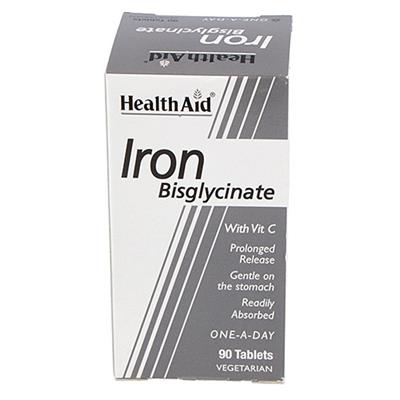 Hierro (Bisglicinato) 30mg 90comp HEALTHAID