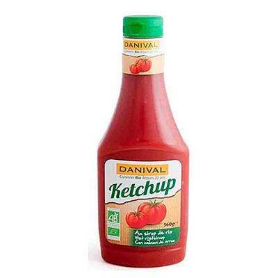 Ketchup sin azúcar con sirope de arroz BIO 560g DANIVAL