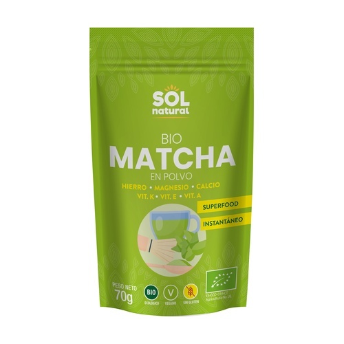 Matcha en polvo sin gluten BIO 70g SOLNATURAL