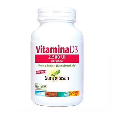 Vitamina D3 2500UI 60 perlas SURA VITASAN