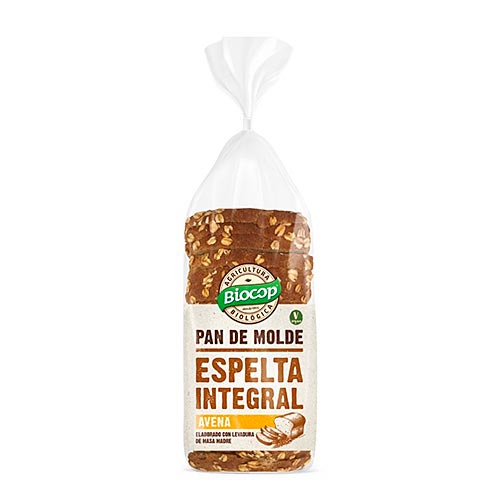 Pan de molde espelta integral avena BIO 400g BIOCOP