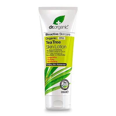 Loción corporal de árbol de té 200ml DR.ORGANIC