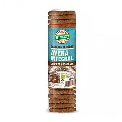 Galletas de copos avena integral chips choco 250g BIOCOP